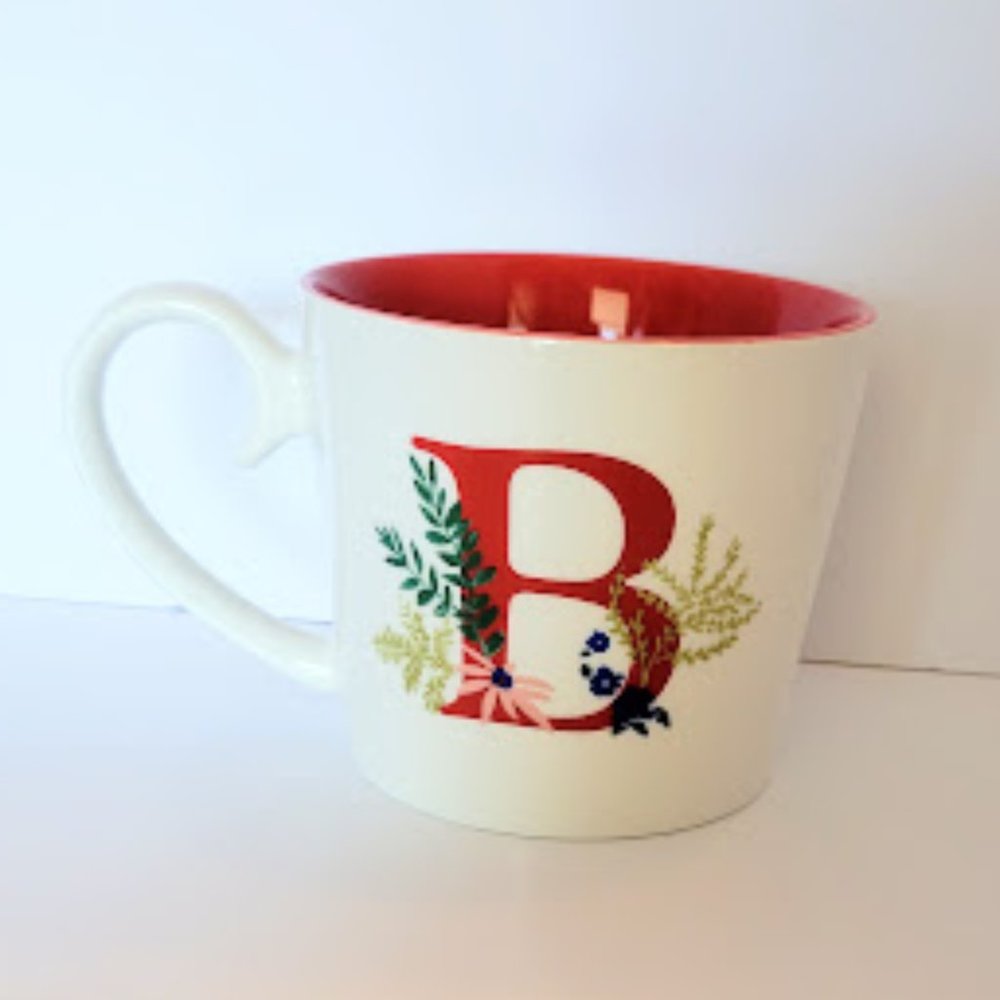 OPALHOUSE FLORAL MUG WITH LETTER "B"